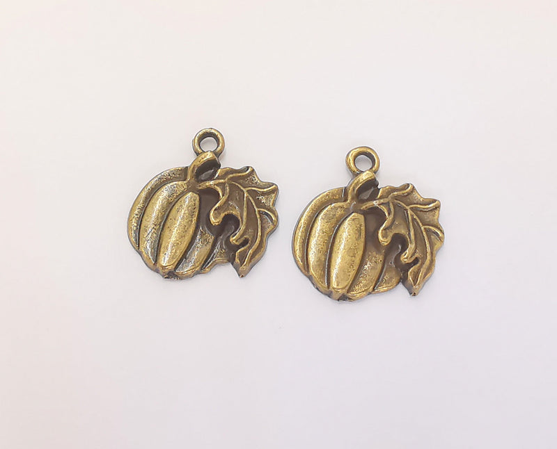 5 Fruit Charms Antique Bronze Plated Charms (20x18mm)  G22788