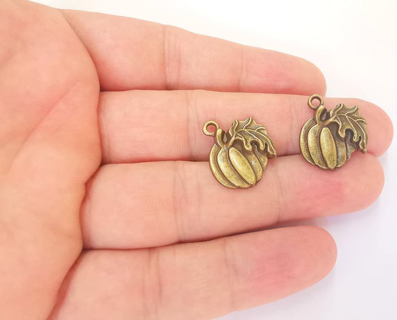 5 Fruit Charms Antique Bronze Plated Charms (20x18mm)  G22788