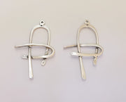 2 Silver Charms Antique Silver Plated Charms (50x29mm)  G23139
