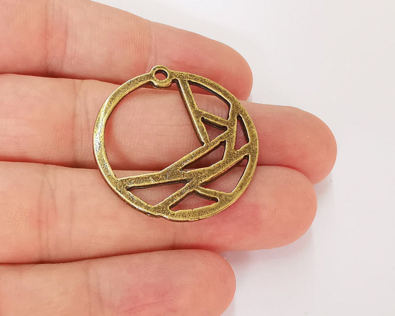 2  Antique Bronze Charms Antique Bronze Plated Charms (35x33mm)  G22799