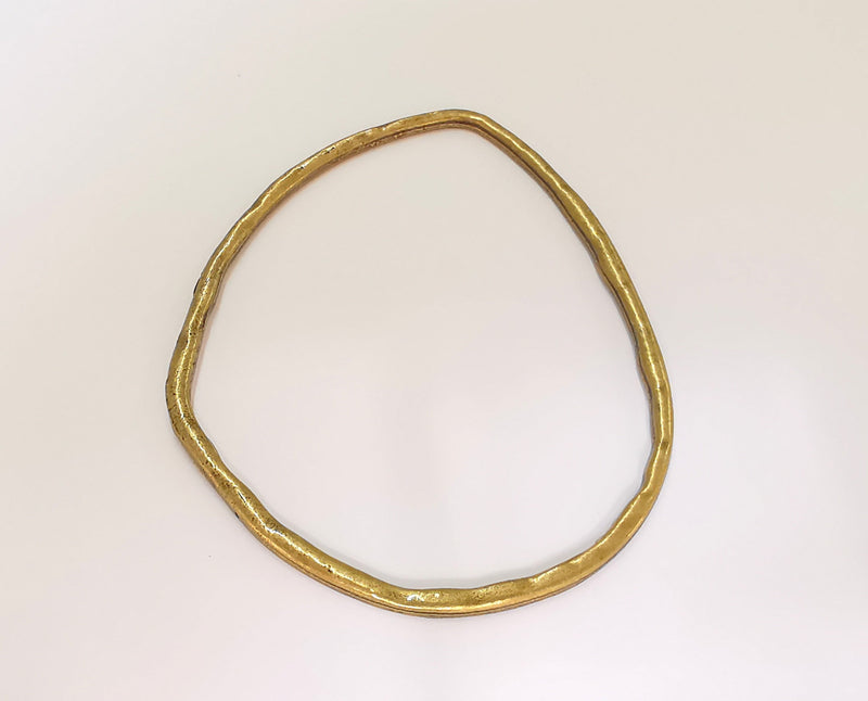 Hammered Drop Findings Antique Bronze Plated Findings (87x69mm)  G23148