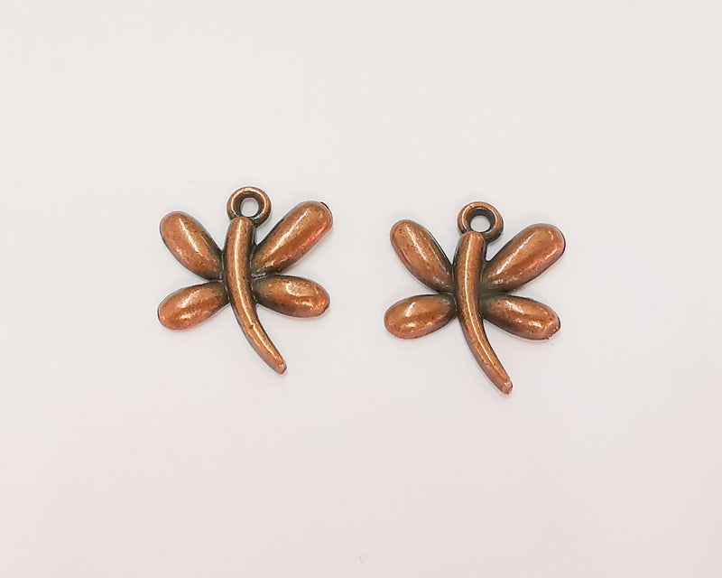 5 Butterfly Charms Antique Copper Plated Charm (21x19mm) G24473