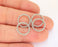 10 Silver Circle Charms Antique Silver Plated Charms (15mm)  G23219