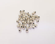 20 Silver Round Beads Antique Silver Plated Beads (6mm) G23228