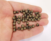 20 Antique Bronze Round Beads Antique Bronze Plated Beads (6mm) G23235