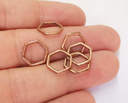 20 Hexagonal Findings Antique Copper Connector Findings (13mm) G23244