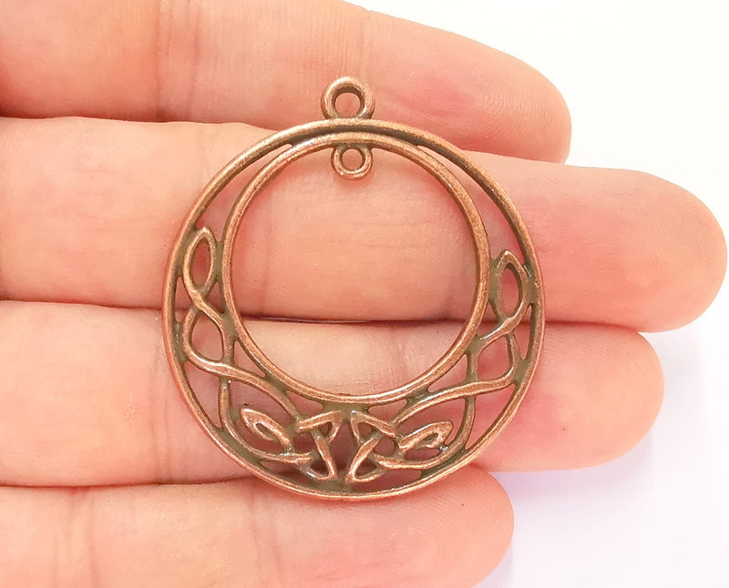 2 Copper Connector Charms Antique Copper Plated Charms (43x39mm)  G23246