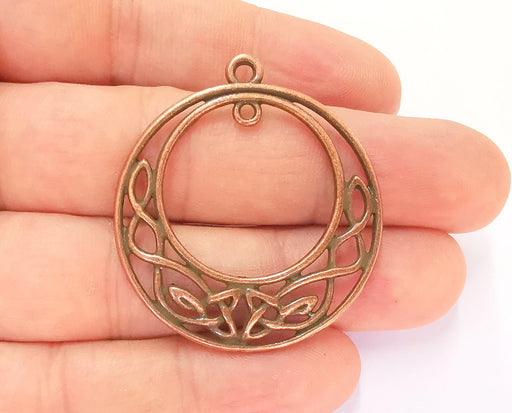 2 Copper Connector Charms Antique Copper Plated Charms (43x39mm)  G23246