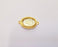 Gold Pendant Blank Connector Mosaic Base inlay Blank Necklace Blank Resin Blank Mountings Gold Plated Brass ( 18x12mm blank ) G23249