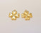 4 Heart Charms 24K Shiny Gold Plated Charms (20x17mm)  G22844