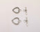Heart Toggle Clasps 5 sets Silver Plated Toggle Clasp Findings 19x16mm+19x8mm  G22852