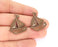 2 Sailing Ship Charms Antique Copper Plated Charms (31x25mm)  G23261