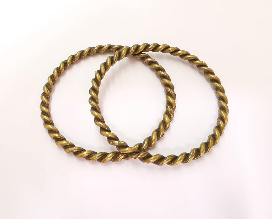 Twisted Circle Findings Antique Bronze Plated Large Circle Findings (68mm)  G23267
