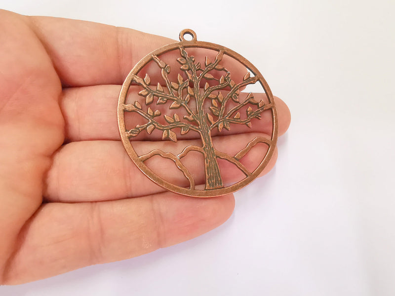 Tree Pendant Antique Copper Plated Pendant (61x57mm)  G23276