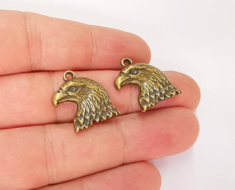 2 Eagle Charms Antique Bronze Plated Charms (22x20mm) G23279