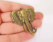Elephant Pendant Antique Bronze Plated Pendant (54x47mm)  G23281