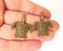 2 Sea Turtle Charms Antique Bronze Plated Charms (33x28mm)  G23285