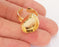 Gold Ring Blank Setting Cabochon Base Ring Hammered Mounting Adjustable Ring Bezel (18x13mm blank ) 24K Shiny Gold Plated  G27843