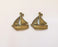 4 Sailing Ship Charms Antique Bronze Plated Charms (31x25mm)  G23319