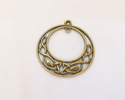 2 Bronze Connector Charms Antique Bronze Plated Charms (43x39mm)  G23320