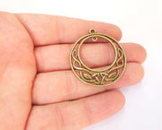 2 Bronze Connector Charms Antique Bronze Plated Charms (43x39mm)  G23320