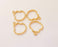 8 Oyster Sea Shell Charms 24K Shiny Gold Plated Charms (18x16mm)  G23324