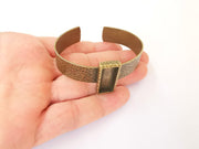 Bracelet Blank Resin Bezel Cuff Dry Flower inlay Blank Cuff Bezel Glass Cabochon Base Adjustable Antique Bronze (25x10mm blank ) G23330