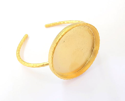 Gold blanks Hammered bracelet blanks Cuff blanks Adjustable bracelet blank Gold plated bracelet (40 mm Blanks ) G23353
