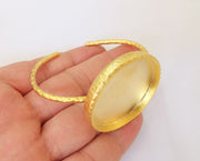 Gold blanks Hammered bracelet blanks Cuff blanks Adjustable bracelet blank Gold plated bracelet (40 mm Blanks ) G23353