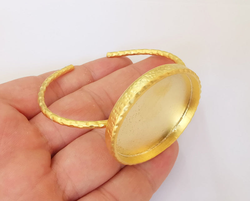 Gold blanks Hammered bracelet blanks Cuff blanks Adjustable bracelet blank Gold plated bracelet (40 mm Blanks ) G23353