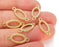 10 Oval Twisted Charms Connector 24K Shiny Gold Plated Findings (20x9mm)  G22923