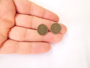 10 Bronze charms Antique bronze plated charms (17mm) G23370