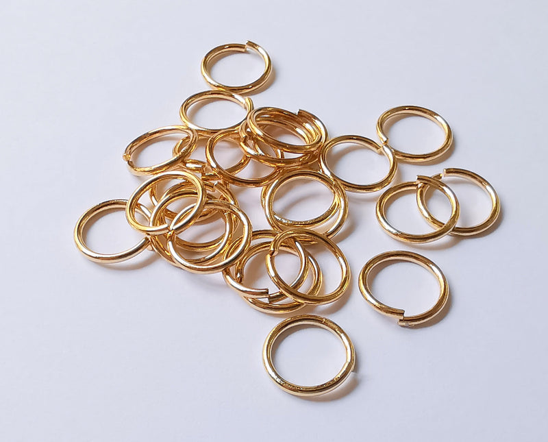 20  Shiny Gold jumpring 24k Gold Brass Strong jumpring Findings (11 mm)  G22938