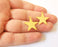 5 Star Charms 24k Shiny Gold Brass Charms , Nickel free and Lead free (24x22mm)  G22954