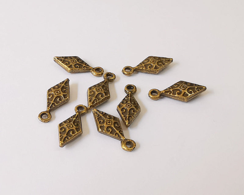 20 Marquise Charms Antique Bronze Plated Charms (16x7mm)  G22957