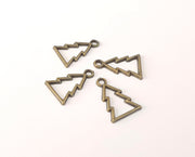 20 Pine tree charms Antique bronze plated charms (18x12mm)  G23390