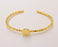 Shiny Gold Blanks Hammered Bracelet Blanks Cuff Blanks Adjustable Bracelet Blank Gold Plated Bracelet (12 mm Blanks ) G22975