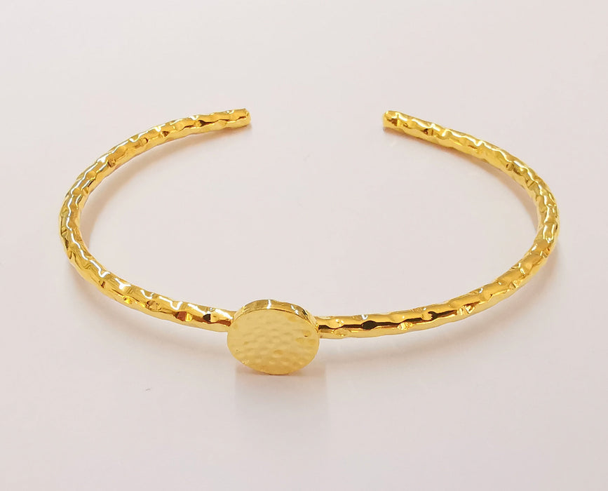 Shiny Gold Blanks Hammered Bracelet Blanks Cuff Blanks Adjustable Bracelet Blank Gold Plated Bracelet (12 mm Blanks ) G22975