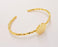 Shiny Gold Blanks Hammered Bracelet Blanks Cuff Blanks Adjustable Bracelet Blank Gold Plated Bracelet (18 mm Blanks ) G23145