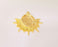 Sun charms blank Resin bezel Mosaic mountings Gold plated Charms Semi Sun (16 mm Bezel Inner Size)  G23405