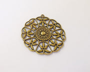 2 Sun pendant Antique bronze plated pendant( 46x43mm) G23414