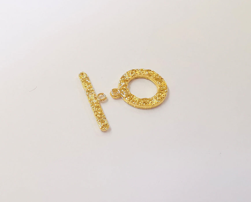 Toggle clasps 5 sets Shiny gold plated Toggle clasp findings 19x15mm+23x6mm  G23432