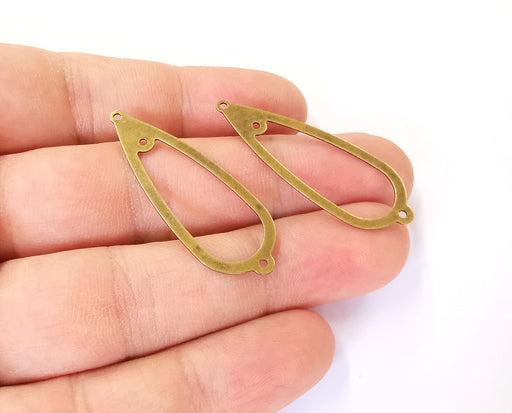 4 Antique bronze plated brass Connector charms Nickel free and lead free (42x15mm)  G23436