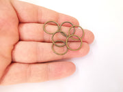 20 Bronze circle findings Antique bronze plated circle (17mm)  G23442