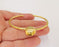 Shiny Gold Hammered Bracelet Blanks Settings Cuff Blanks Resin Blank İnlay Blank Adjustable Bracelet Gold Plated Bracelet (12 mm ) G23005