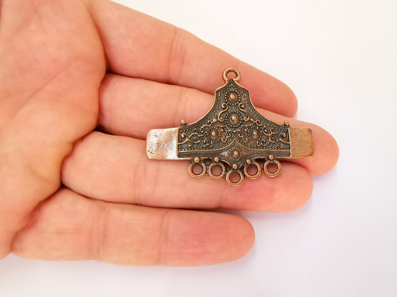 2 Copper Charms Connector Antique Copper Plated Charms (53x41mm)  G23020