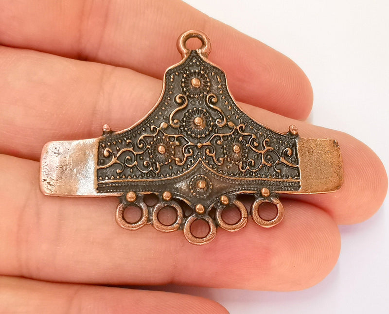 2 Copper Charms Connector Antique Copper Plated Charms (53x41mm)  G23020
