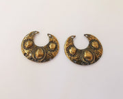 2 Antique bronze charm connector Antique bronze plated charm (30x25mm) G23476