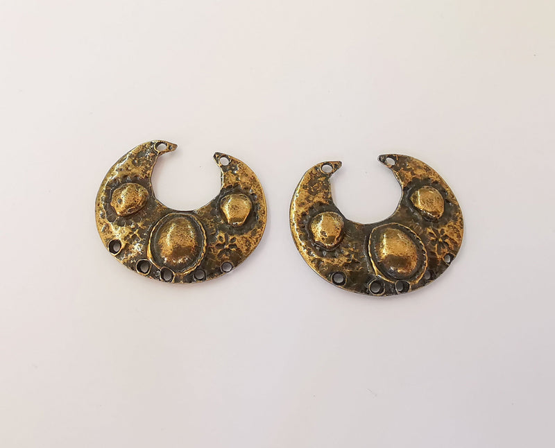 2 Antique bronze charm connector Antique bronze plated charm (30x25mm) G23476