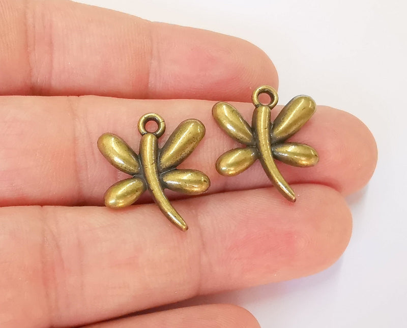 10 Butterfly Charms Antique Bronze Plated Charm (21x18mm) G23083